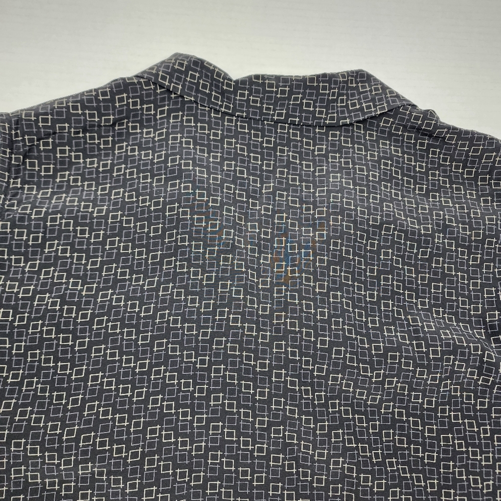 Grace Chemise Silk Blouse Black Grey Sleeveless Button-Up Top Size L - Picture 9 of 11